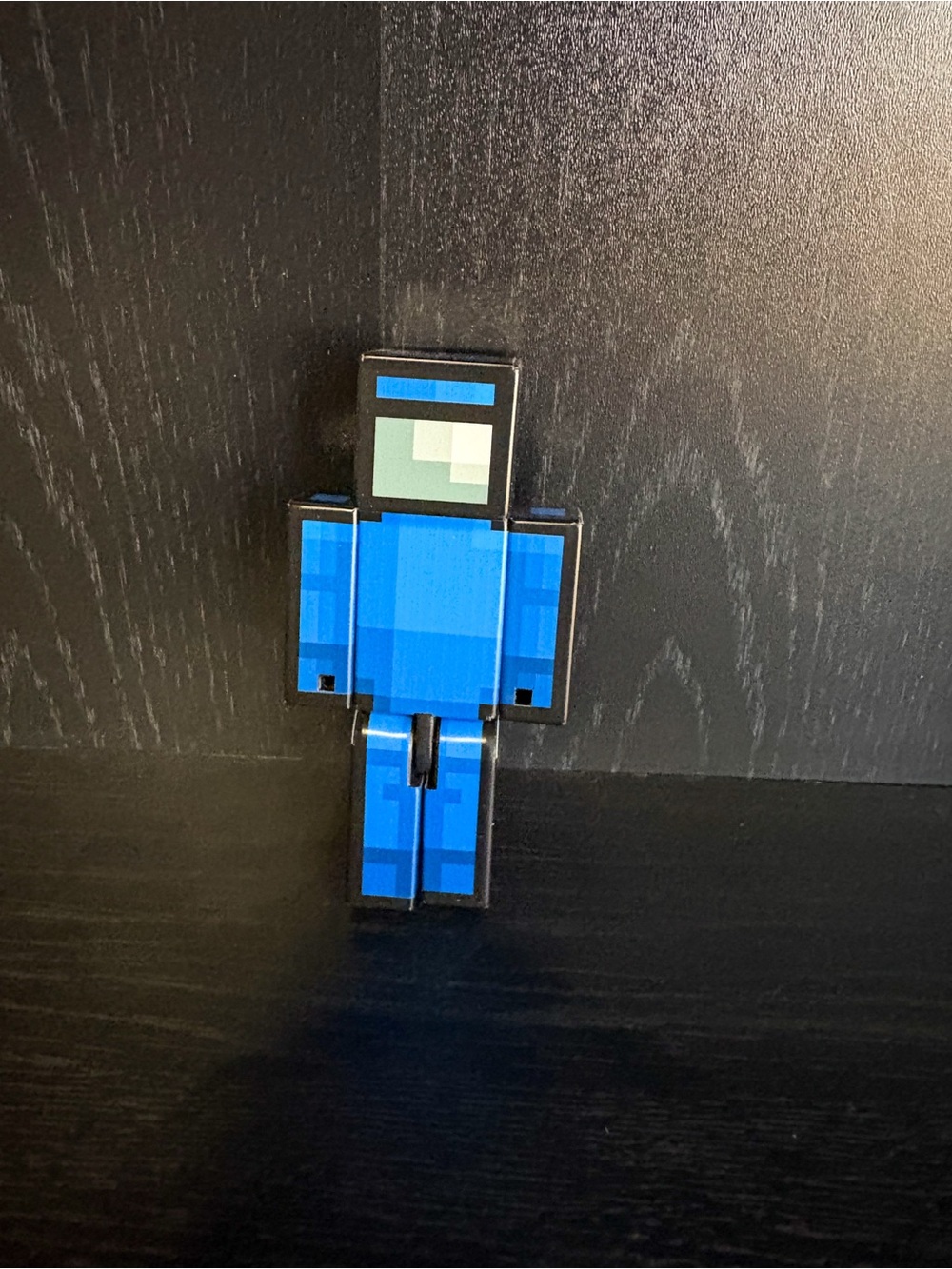 Blue Among Us Pixel Figure Toy